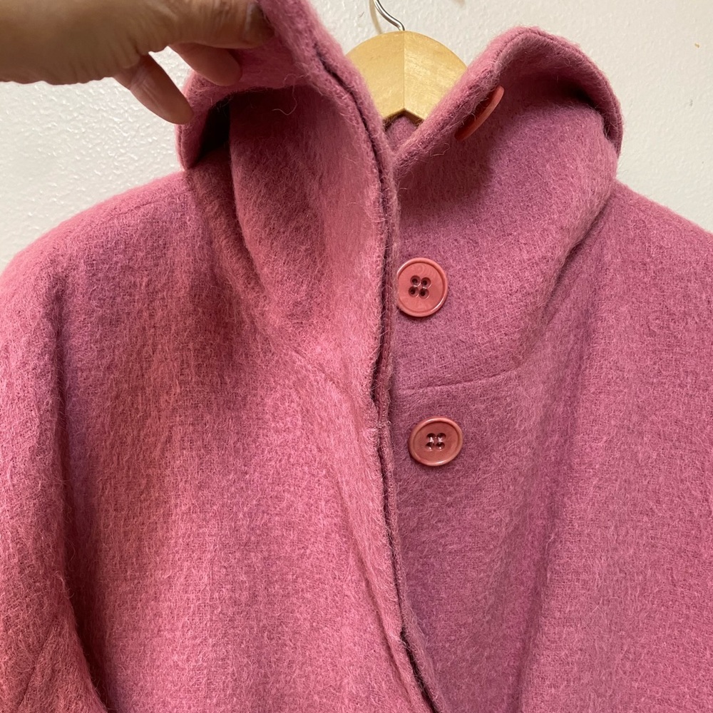 Talbots Mauve Pink Wool Alpaca Mohair Coat XL - Picture 6 of 12